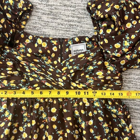 New AUTUMN ADEIGBO Bridgette Puff-Sleeve Mini Dress Size 4 - Picture 9 of 12